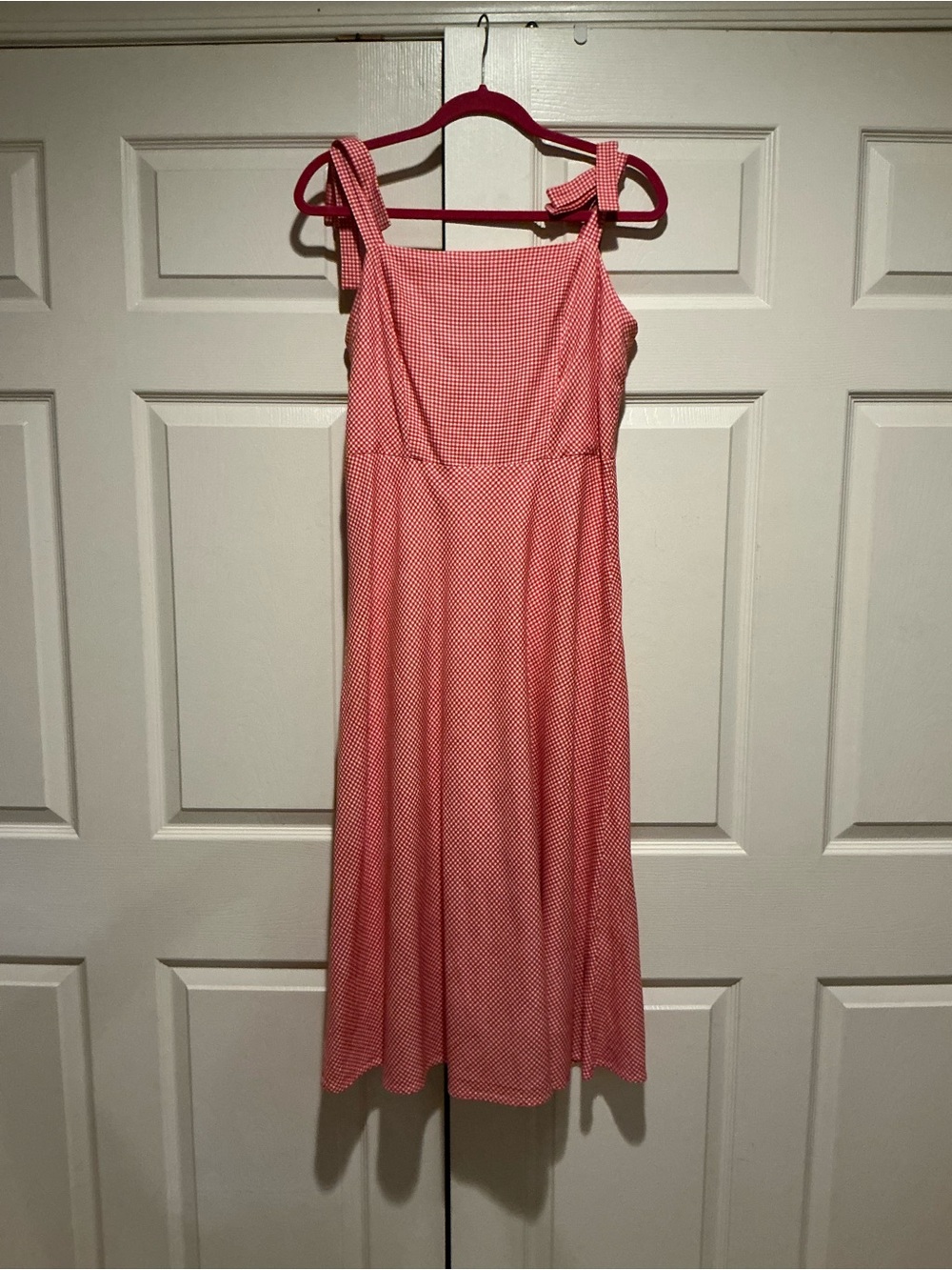Draper James Rose-gingham Print Tie Strap Midi Dress - Picture 5 of 14
